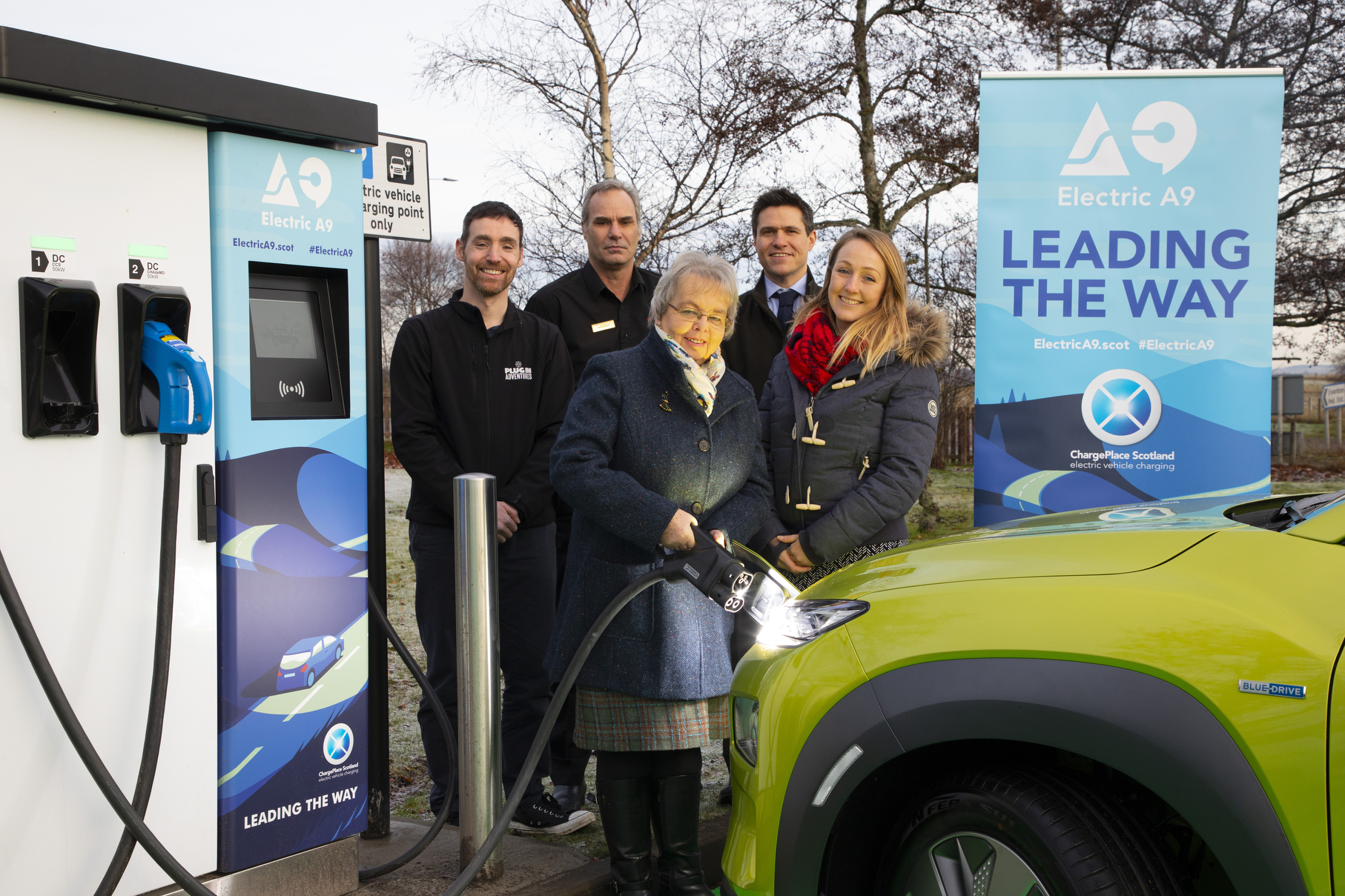 A9 Electric charge point launch