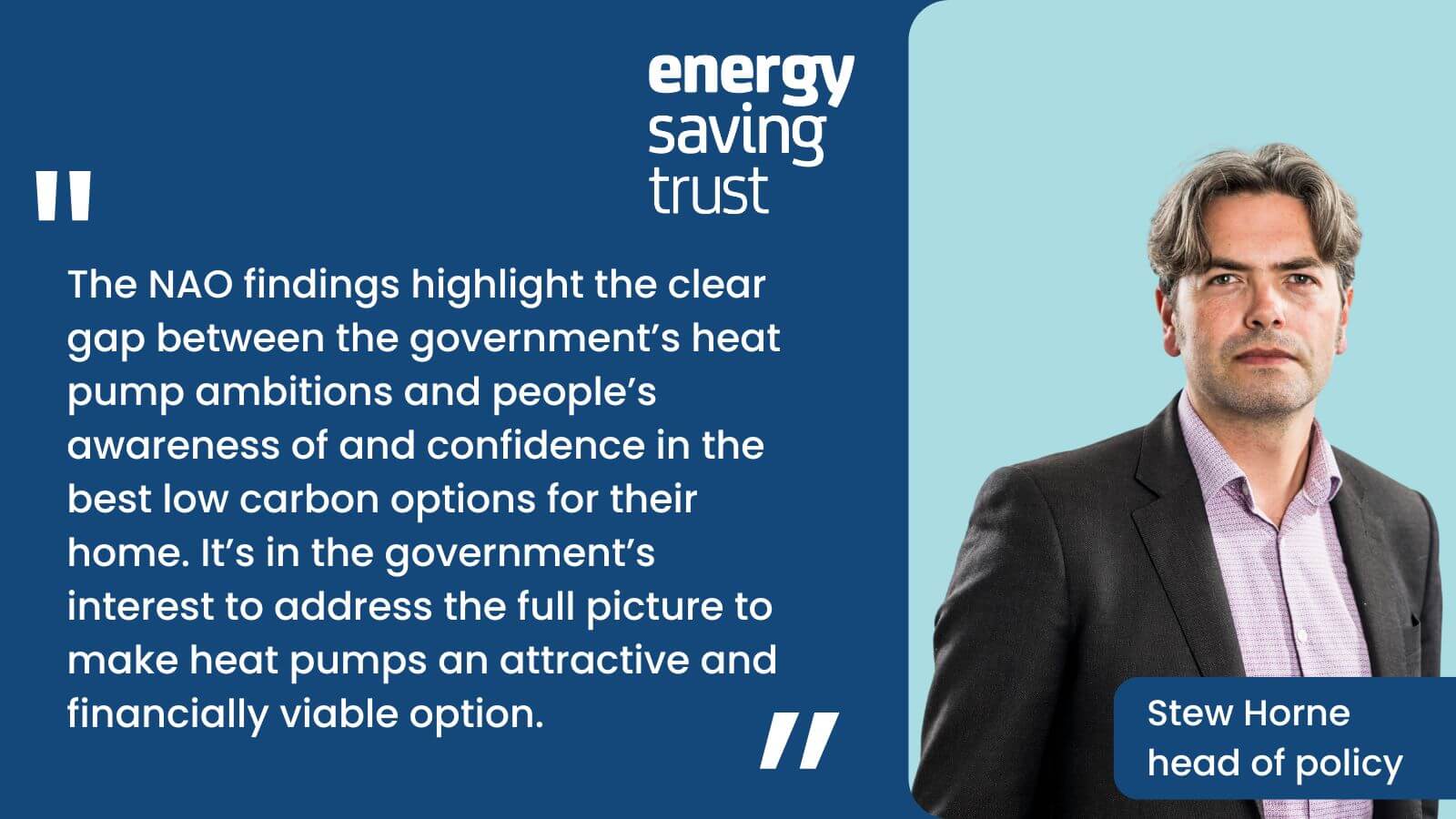 Stew Horne, head of policy at Energy Saving Trust, comments on the NAO decarbonisation report.