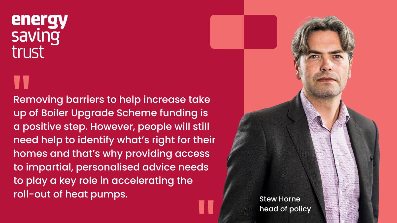 Stew Horn, Head of Policy at Energy Saving Trust, responds to the government