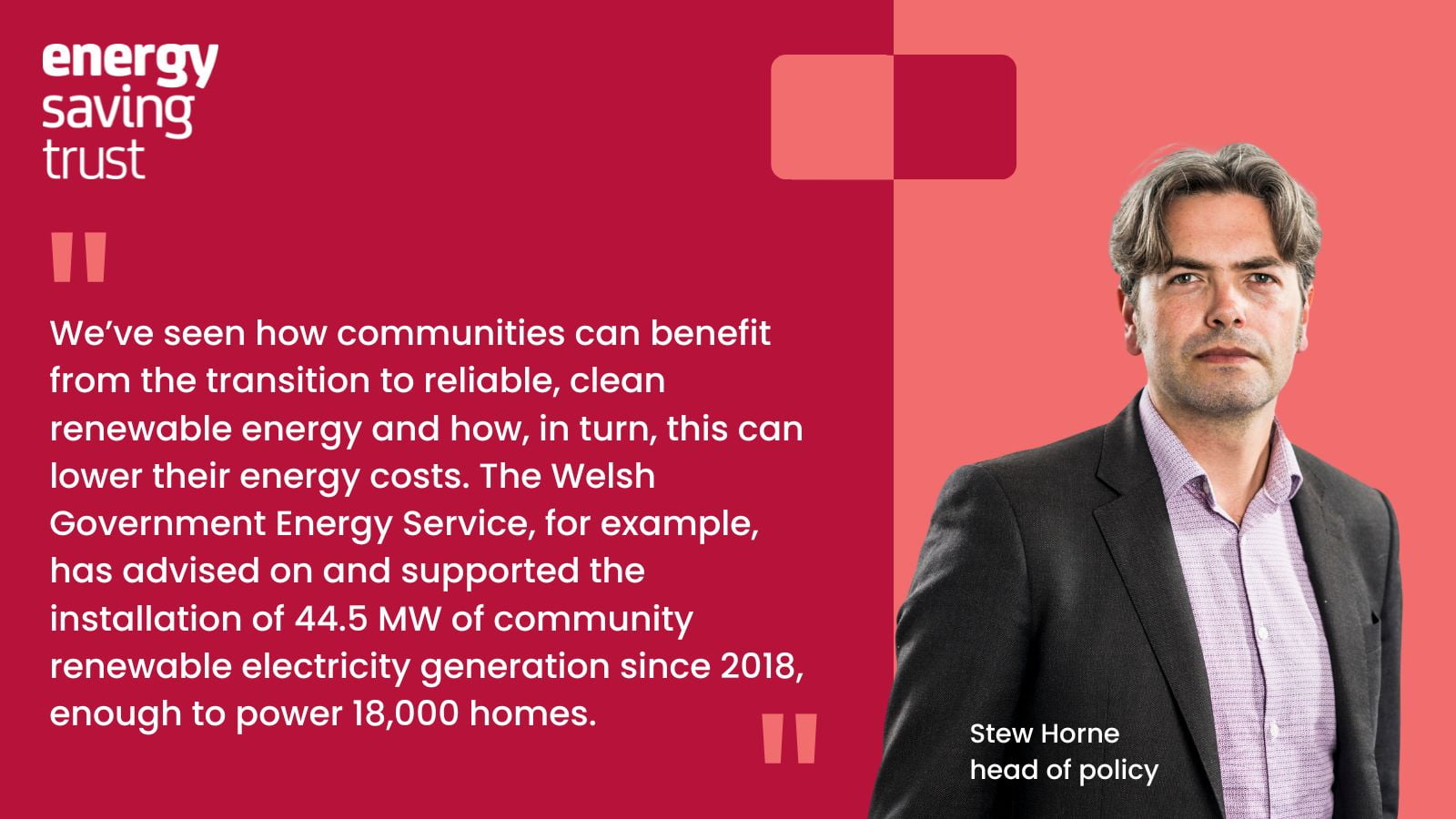 Quote from Stew Horne, Energy Saving Trust head of policy, on the GB Energy founding statement.