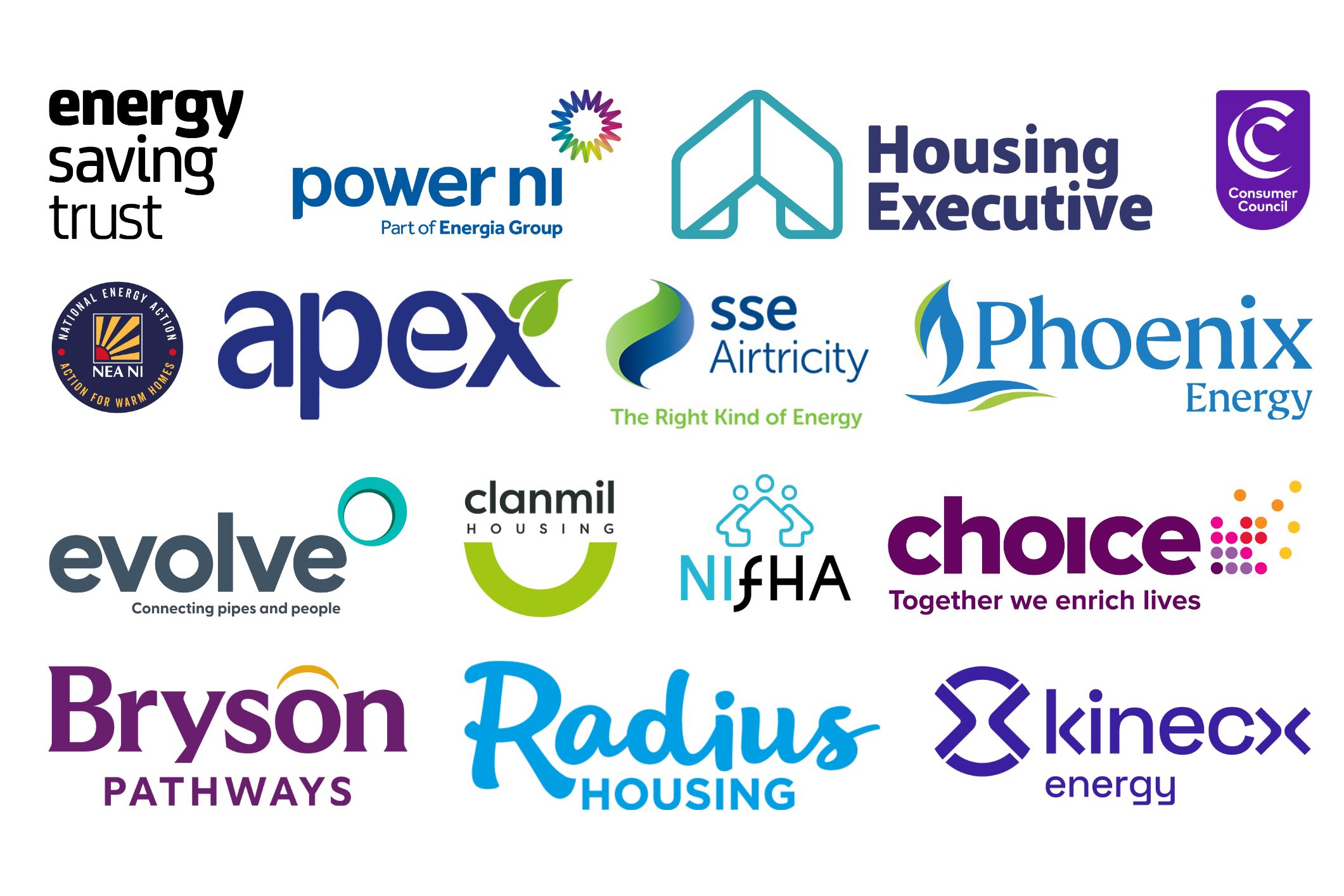 Logos of 15 stakeholders involved in Energy Saving Week