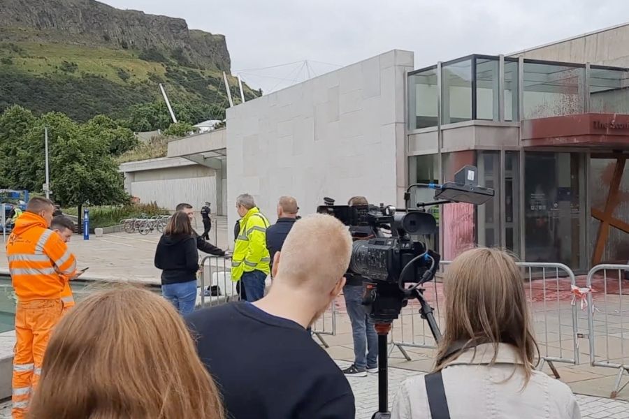 Scottish Youth Film Foundation members on location